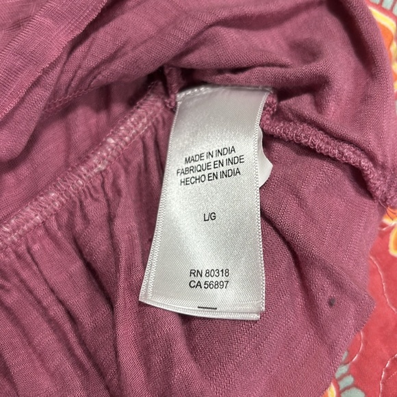 Lucky Brand Pink Cropped Button Down Peplum Top - Picture 4 of 4